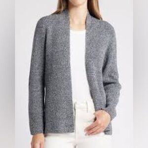 Eileen Fisher open front linen blend cardigan size XL with 3/4 sleeves.